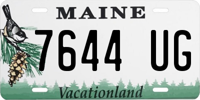ME license plate 7644UG