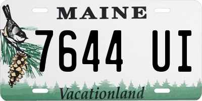 ME license plate 7644UI