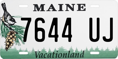 ME license plate 7644UJ