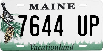 ME license plate 7644UP