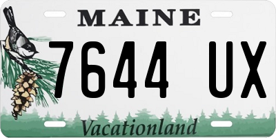 ME license plate 7644UX
