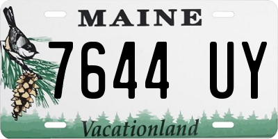 ME license plate 7644UY