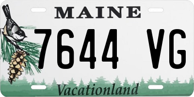 ME license plate 7644VG