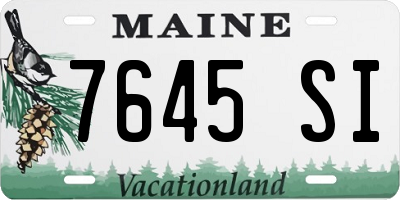 ME license plate 7645SI