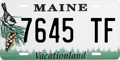 ME license plate 7645TF