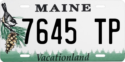 ME license plate 7645TP