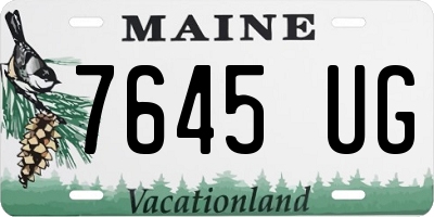ME license plate 7645UG