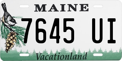 ME license plate 7645UI