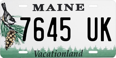 ME license plate 7645UK