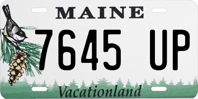 ME license plate 7645UP