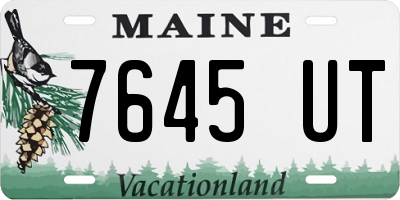 ME license plate 7645UT