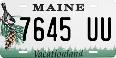 ME license plate 7645UU