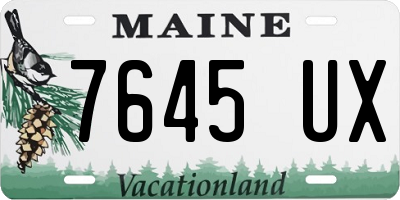 ME license plate 7645UX