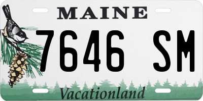 ME license plate 7646SM