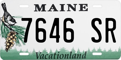 ME license plate 7646SR