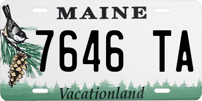 ME license plate 7646TA