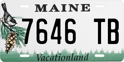 ME license plate 7646TB