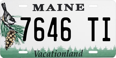 ME license plate 7646TI