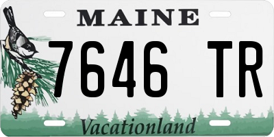 ME license plate 7646TR