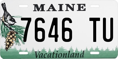 ME license plate 7646TU