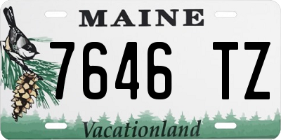 ME license plate 7646TZ