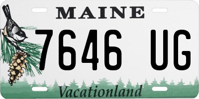 ME license plate 7646UG