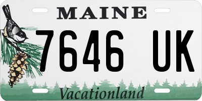 ME license plate 7646UK