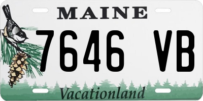 ME license plate 7646VB