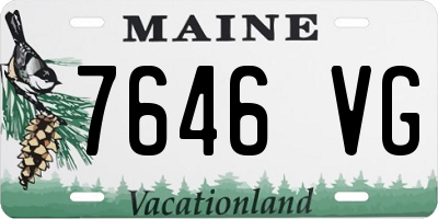 ME license plate 7646VG