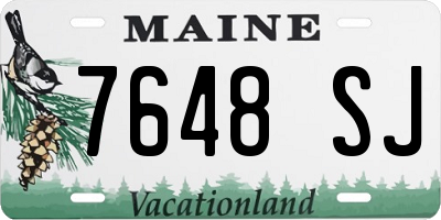 ME license plate 7648SJ