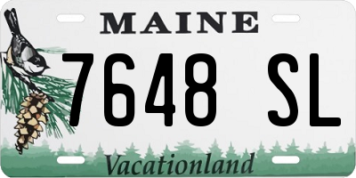 ME license plate 7648SL