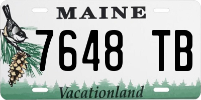 ME license plate 7648TB