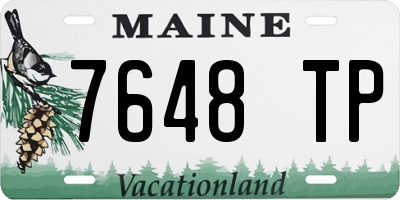 ME license plate 7648TP