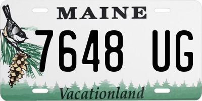 ME license plate 7648UG