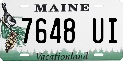 ME license plate 7648UI