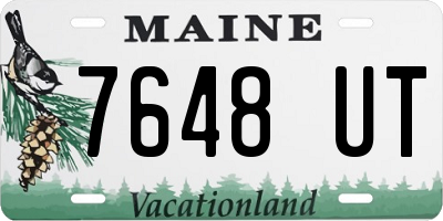 ME license plate 7648UT