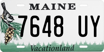 ME license plate 7648UY