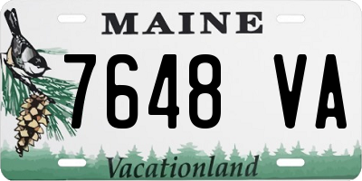ME license plate 7648VA