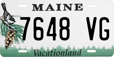 ME license plate 7648VG