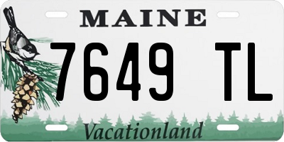 ME license plate 7649TL