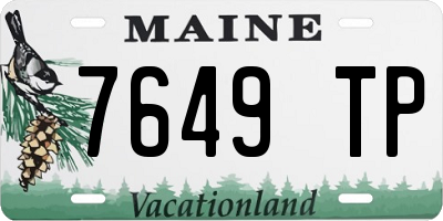 ME license plate 7649TP