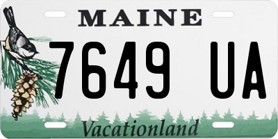 ME license plate 7649UA