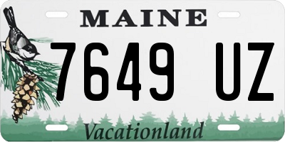 ME license plate 7649UZ
