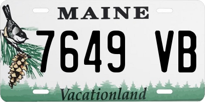 ME license plate 7649VB