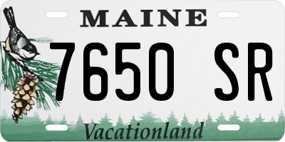 ME license plate 7650SR