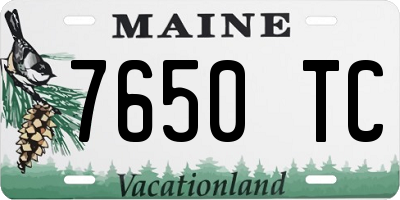 ME license plate 7650TC