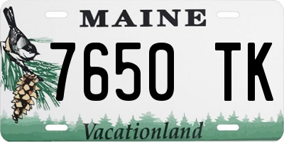 ME license plate 7650TK