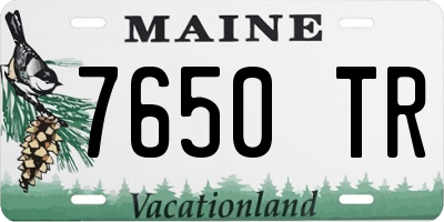 ME license plate 7650TR