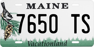 ME license plate 7650TS