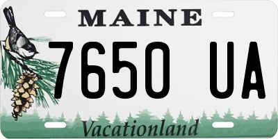 ME license plate 7650UA